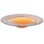 Glass Plate - Orange And Brown