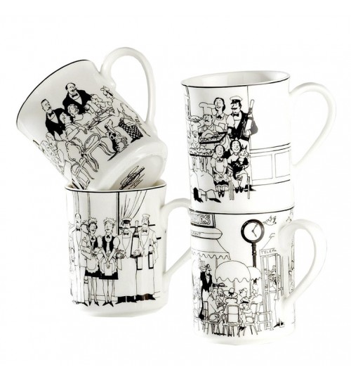 Le Restaurant 4 Mug Set